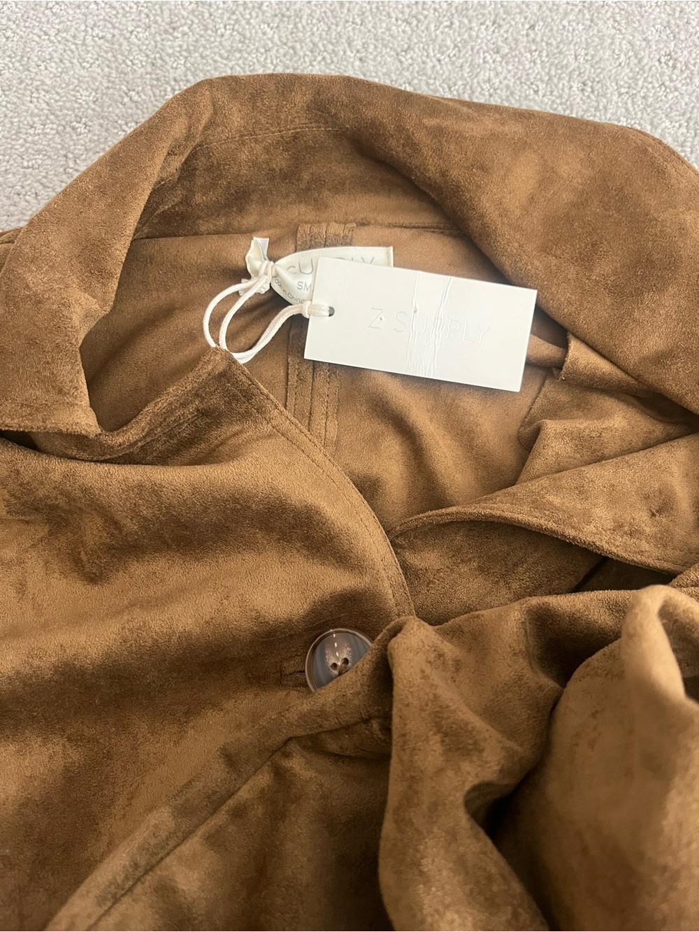 NWT Z Supply Decker Suede Chore Trench Jacket - Picture 7 of 7